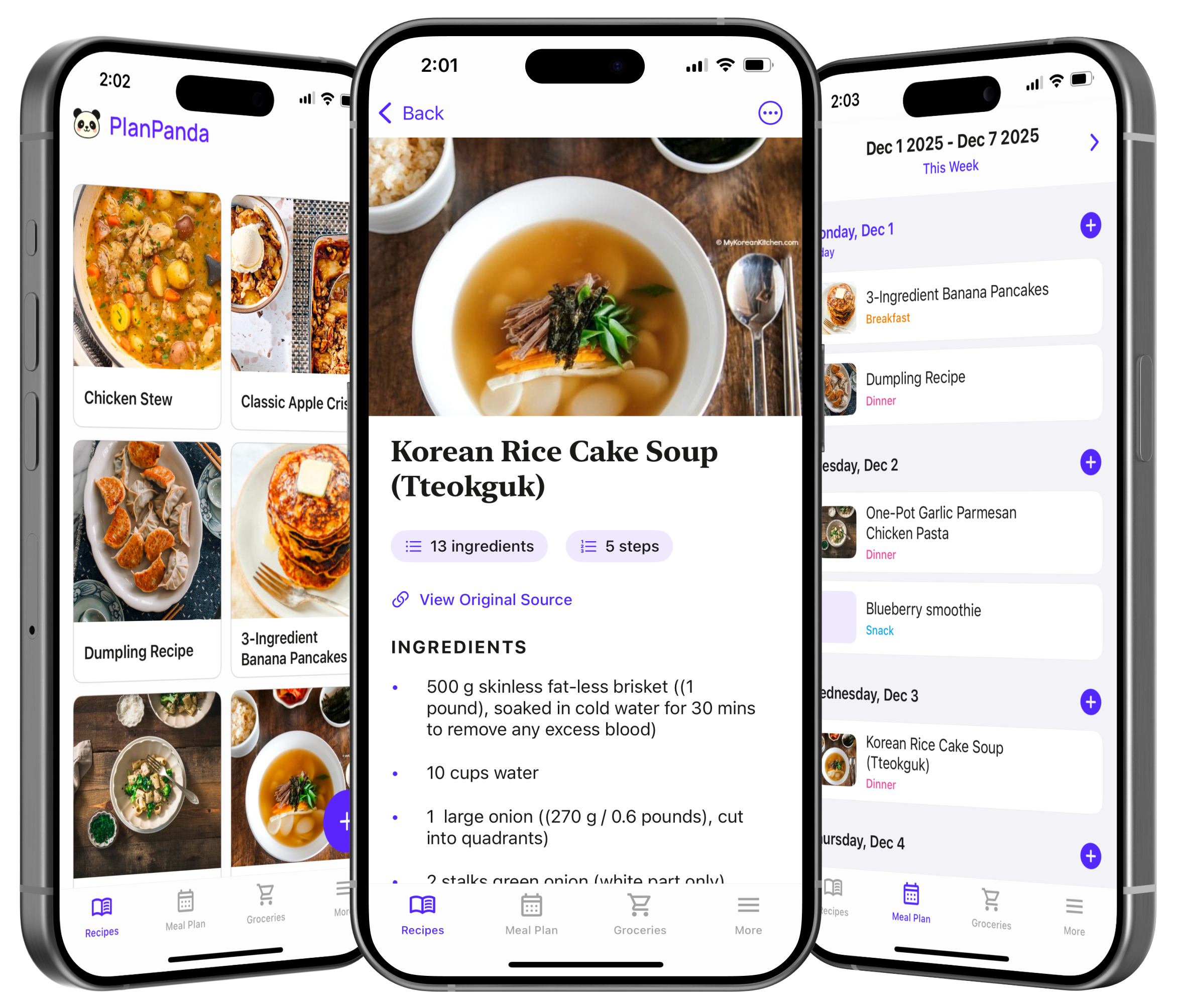 PlanPanda App Interface
